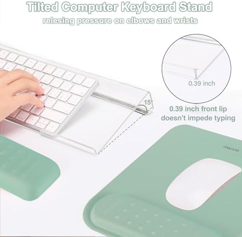 MOSISO Keyboard Stand&Wrist Rest Support for Keyboard &Mouse Pad Set