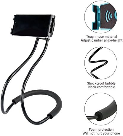 011 Neck Cell Desk Bed,Bike and Motorcycle Mount,Lazy Bracket Mobile Phone Stand Holder (Black)
