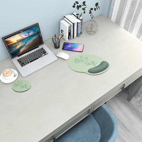 Ergonomic Mouse Pad with Wrist Rest Support,Gel Mouse Pads for Desk