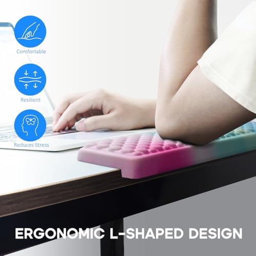 JIKIOU L-Shaped Desk Elbow Pad for Desk,Memory Foam Elbow Support Pad 2Pack