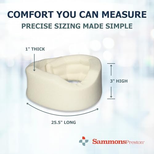 Sammons Preston Universal Cervical Neck Brace, Soft Foam Collar, 3" High