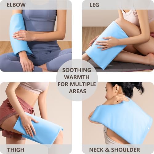 Boncare® Stay-On Large Vinyl Electric Heating Pad for Neck and Shoulders and Back Without Auto-Off, Low & High Heat Levels, Waterproof Hot Heat Pad with Washable Cover (12”x24”, 3-Pack)