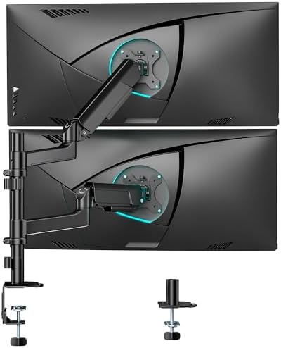 ARES WING Dual Monitor Mount - 17 to 40 Inch Screen Monitor Arm, Black