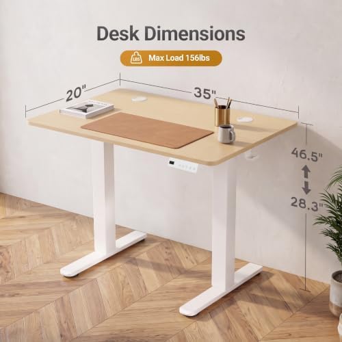 Claiks 35 x 20 Inch Nature Electric Standing Desk