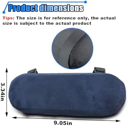 BDZMC 2PCS Car Seat Armrest Covers, Soft & Comfortable Office Chair Arm Pad, Anti-Scratch Car Armrest Cushion, Universal Car Armrest Pillow Protector Cover for Most Cars (Navy)