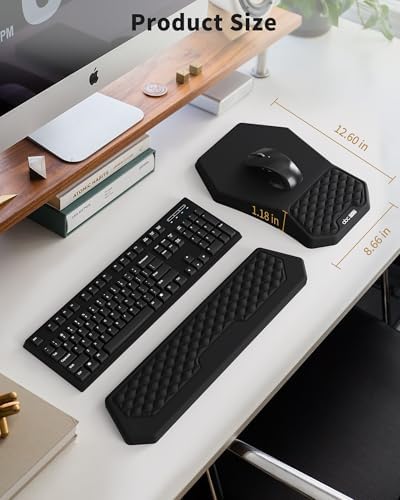 Ergonomic Mouse Pad with Wrist Rest Support for Carpal Tunnel Pain Relief