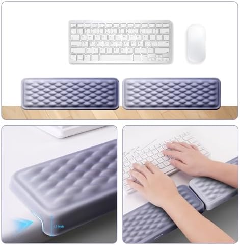 MOSISO 2 Pcs Arm Rest for Desk, L-Shaped Desk Elbow Pad for Desk, Purple