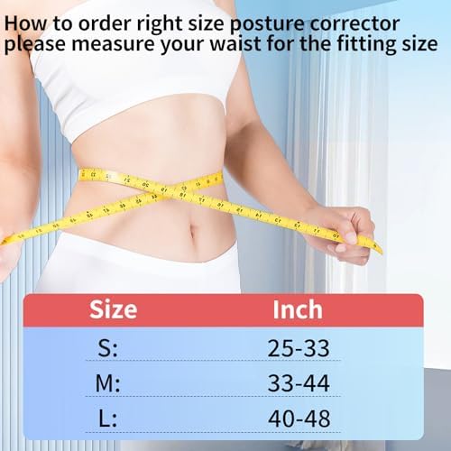 Posture Corrector for Women and Men Back Pain Relief,Full Back Brace Support for Office Desk Workers, Posture Brace for Upper and Lower Back Pain Relief, Large(Waist 40-48 Inches)