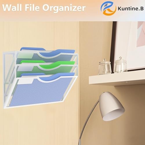 Kuntine.B Wall File Organizer Office Hanging Magazine Holder Wall File Organizer for Office Home