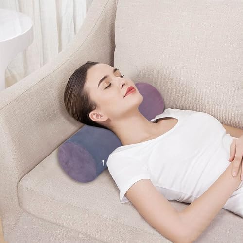 Bolster Pillow for Legs Massage Table Firm Neck Roll Pillow Decorative Round Pillow Roller Massage Bed Car Neck Support Pillow Blue Pink Gradient