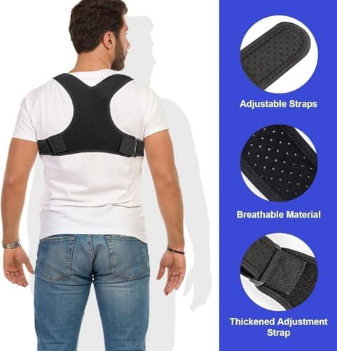 Posture Corrector for Women & Men, Breathable & Adjustable (Large)