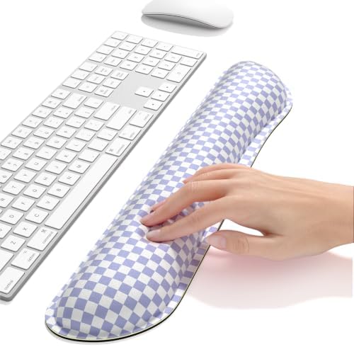 Dapesuom Keyboard Wrist Rest, Memory Foam, Ergonomic, Gaming,Lilac Grey