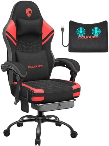 Tech Fabric Gaming Chair Ergonomic Computer Office Chair with Massage