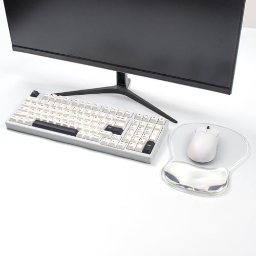Gel Mouse Pad with Wrist Rest Ergonomic Clear Mousepad Support Pain Relief