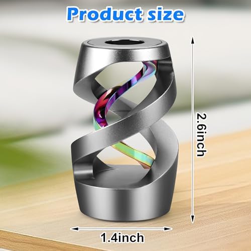 Kinetic Spinning Fidget Toy, ADHD Stress Relief Desk Decor Gray