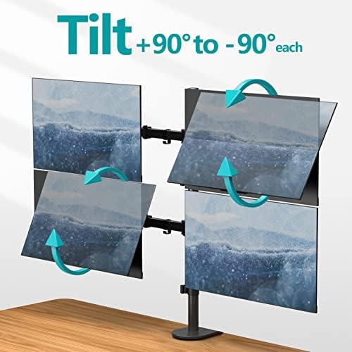 MOUNT PRO 4 Monitor Mount for Max 32" Computer Screens, Up to 17.6lbs Each