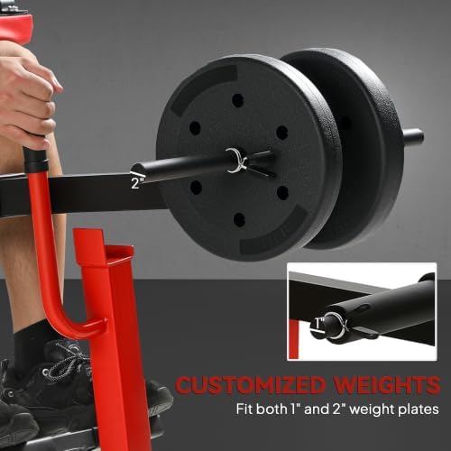 Soozier Seated Calf Raise Machine for Home Gym Waist Arm Training