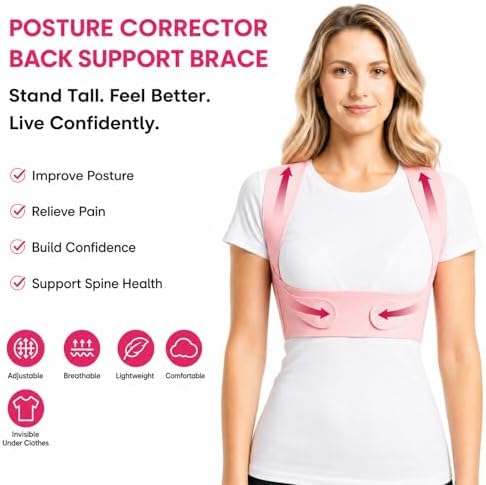 Back Brace Posture Corrector for Women - Under Clothes Upper Back