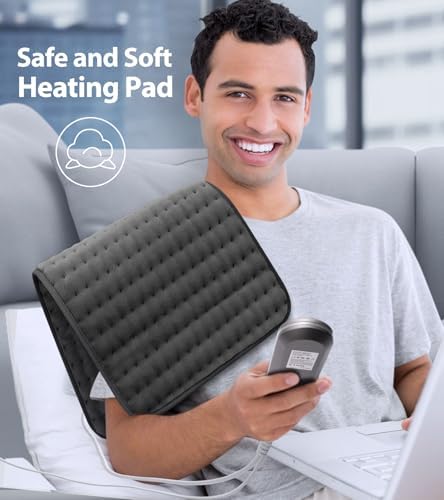VALGELUIK Heating Pad for Back Pain Relief, 12"x24" Electric Heat Pad Gifts
