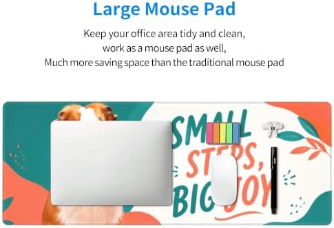 Guinea Pig Funny Mouse Pad Large Mouse Pad 11.8x31.5 in Teal Coral