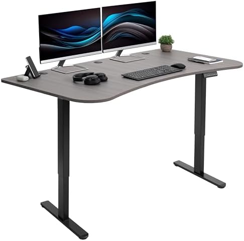 VIVO Dark Gray 60 x 24 in Standing Desk, DESK-KIT-E2B1G