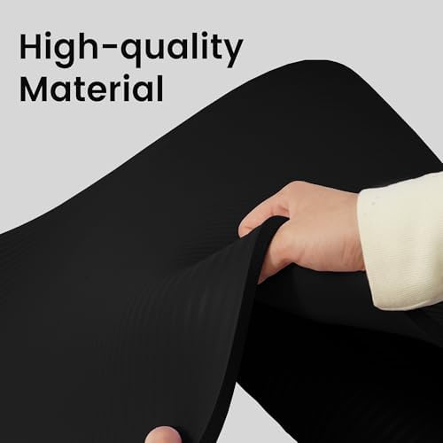 Fitvids 1/2-inch Thick High Density Exercise Yoga Mat with Carrying Strap
