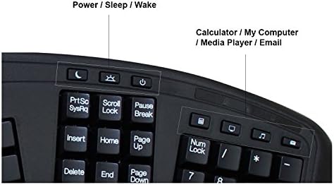 Adesso AKB-450UB Ergonomic Keyboard with Built-in Touchpad, Wired USB
