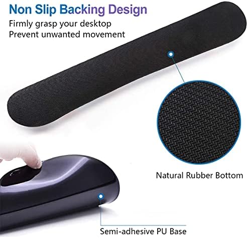 Keyboard Wrist Rest and Mouse Pad Wrist Rest Support Set with Coasters, Non-Slip PU Base for Gaming and Office, Comfortable & Lightweight for Easy Typing & Pain Relief - Colorful Dog Paw Print