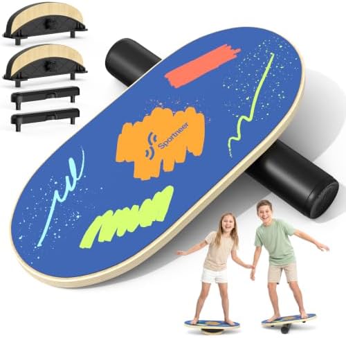 Sportneer Kids Balance Board, 4-Mode Adjustable Balance Trainer