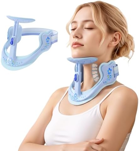Neck Posture Corrector, Adjustable Cervical Collar for Pain Relief, Blue