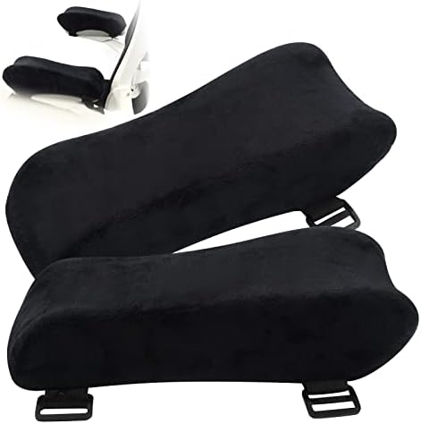 Ergonomic Office Chair Arm Pads, Memory Foam Armrest Pads for Office Chair Gaming Chair Arm Rest Covers for Desk Chair, Armrest Cushions for Elbow Pressure Relief (Set of 2)