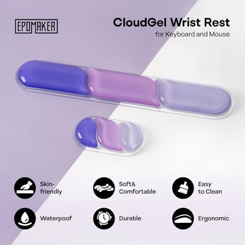 EPOMAKER CloudGel Wrist Rest for Keyboard and Mouse, 2 Pieces