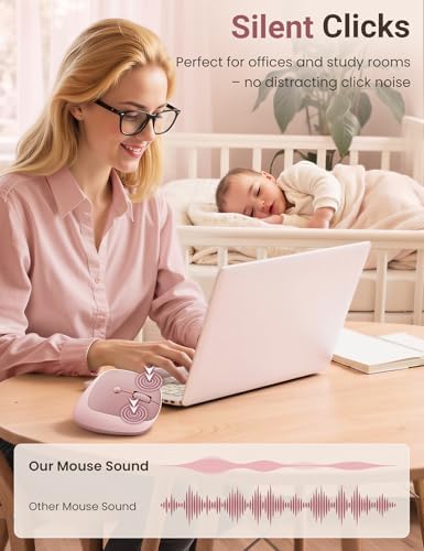 Ergonomic Vertical Wireless Mouse, 57°, Small/Medium Hands, Pink