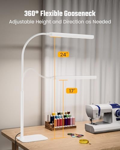 SUPERDANNY Eye-Caring LED Desk Lamp Work Lamp Office Lamp with Base