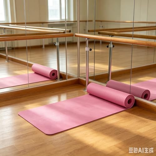 Yoga Mat Thick 1/5" Thick Non Slip Anti-Tear High Density Exercise Mat with Carrying Strap Large Yoga Mat for Floor, Gym, Fitness, Pilates, Stretching, Home Yoga, Workouts