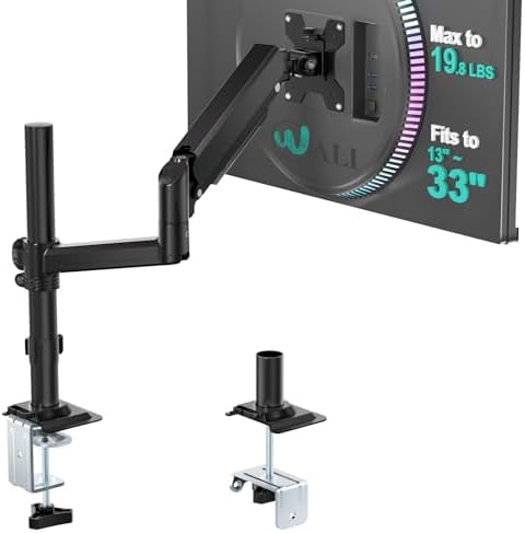 WALI Tall Single Monitor Arm for 13-33 inch Screens, up to 19.8 lbs