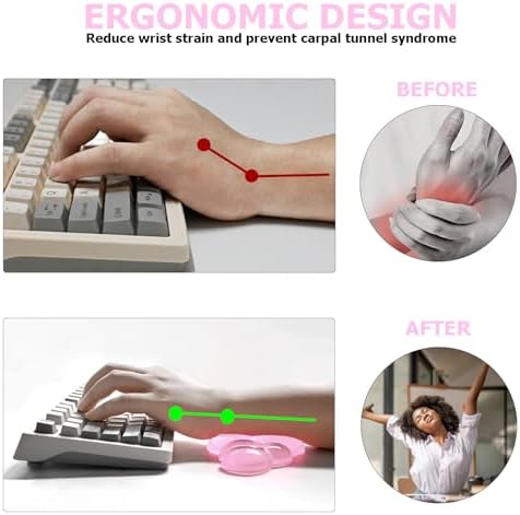 Gel Cloud Wrist Rest Keyboard, Ergonomic Keyboard Wrist Rest, Pink