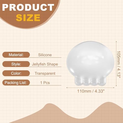 PATIKIL Gel Wrist Rest, Wrist Support for Mouse Jellyfish Shape Ergonomic Mouse Pad Soft Silicone Support Comfortable Cushion for Computer Gaming Office Home, Transparent