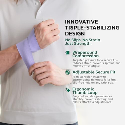 Adjustable Wrist Brace for Pain Relief, Carpal Tunnel & Tendonitis Support – Ergonomic Compression, Breathable & Anti-Slip Design, Fits Left & Right Hand, Ideal for Sports, Gaming & Office Use Purple