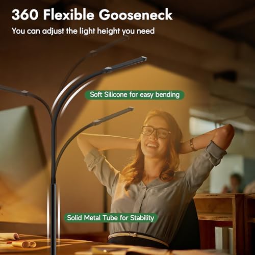 Clamp Lamp for Desk, Eye-Caring LED Clip Light for Home Office