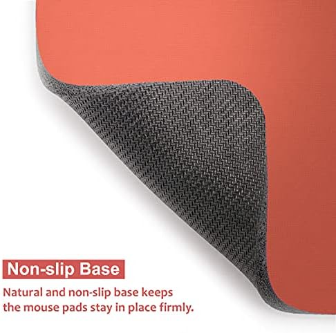 Audimi Small Mouse Pad 6 x 8 Inch, Mini Mouse Pad Thick for Laptop Wireless Mouse Home Office Travel, Portable & Washable (Orange)