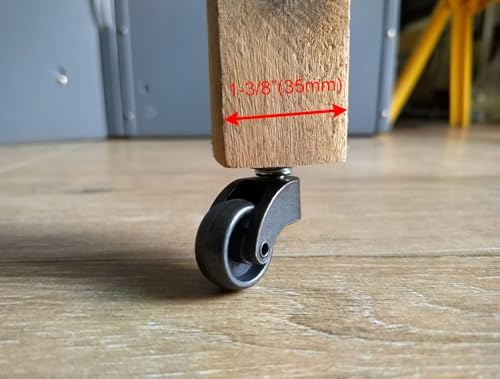1" Swivel Stem Ball Caster Wheel, Zinc Alloy Castor for Furniture,Vintage Black,353lbs, Pack of 4
