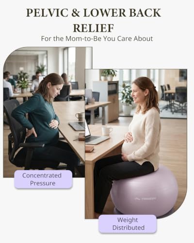 Trideer Exercise Ball Chair – Yoga Ball Chair for Office, Pregnancy & Home