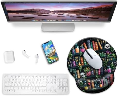 Blusabaca Goth Mouse Pad with Wrist Rest Ergonomic Mousepad Wrist Support