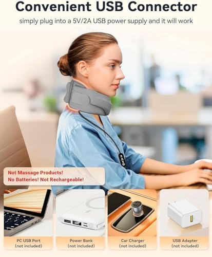 Heated Neck Brace Cervical Collar, Neck Support Brace with Heating Pad