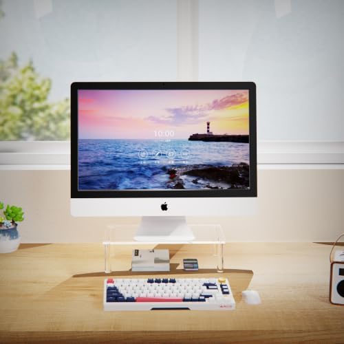 Acrylic Monitor Stand Riser 16X7.8 Clear Computer Stand Riser