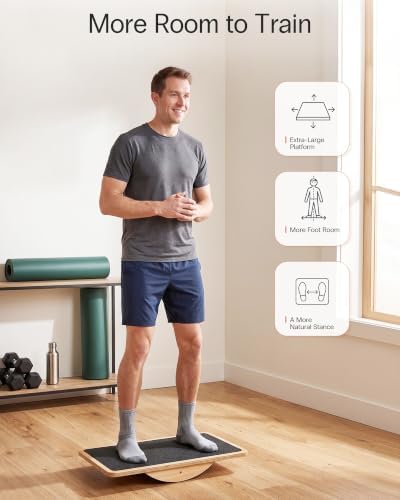 StrongTek Wooden Balance Board, Basic Rocker or Advanced 360° Wobble
