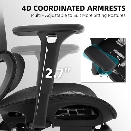 Ergonomic Office Chair, Mesh Computer Chair,400lbs Capacity