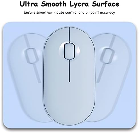 Dapesuom Small Mouse Pad, 5 x 6 Inch Thick Rubber Premium-Textured Non-Slip Portable & Washable Mini Mouse Mat for Women Men Wireless Laptops Keyboard Tray Gaming Work Computer Office Travel, Sky Blue