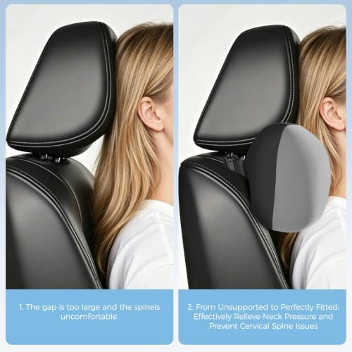 BABUR Car Headrest Pillow, Car Neck Pillow for Pain Relief While Driving